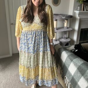 Floral Tiered Maxi Dress